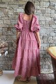 Nonni Gingham Darling Dress Sangria